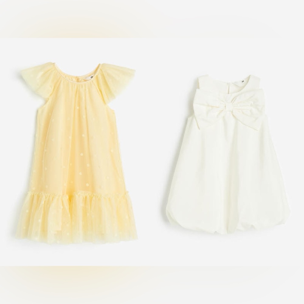 H&M Kids Dresses in Yellow and White